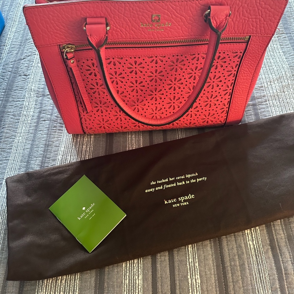Kate Spade Perri Lane Bubbles Romy Leather Satchel Handbag Purse - Picture 4 of 8